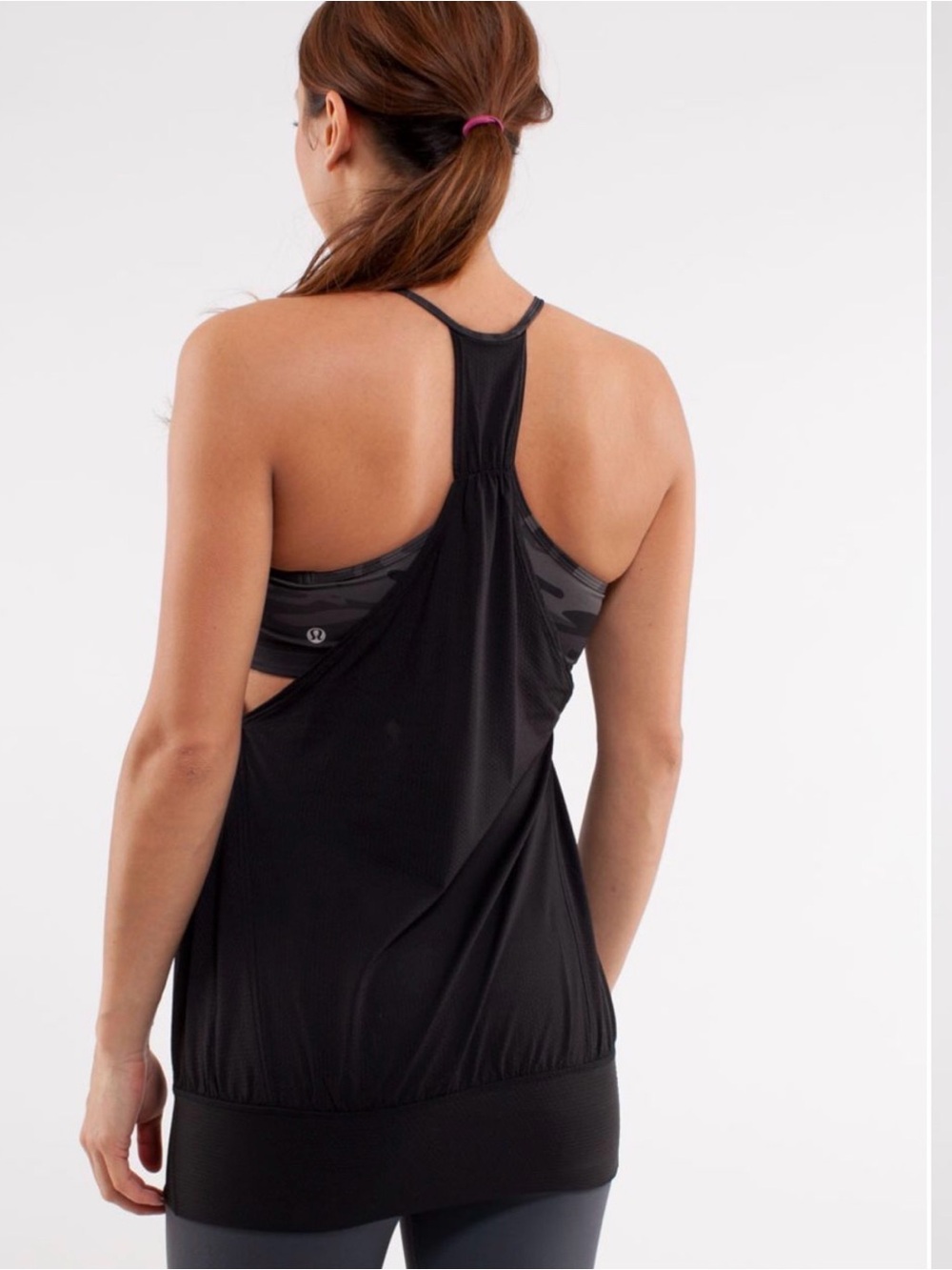 Lululemon No Limit Tank Black / Retro Camo Sz 8